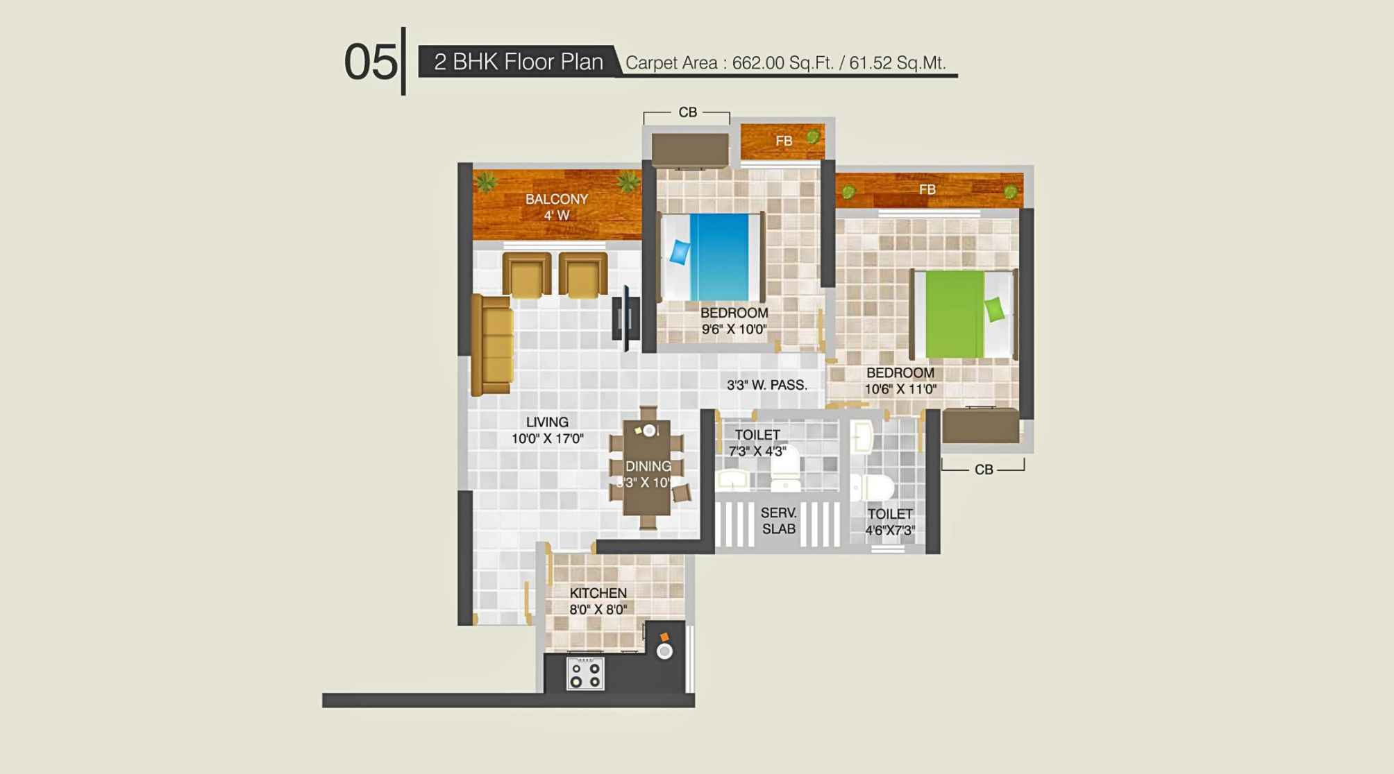 Highland-Park-Floor-Plan-2-BHK-662-Sqft