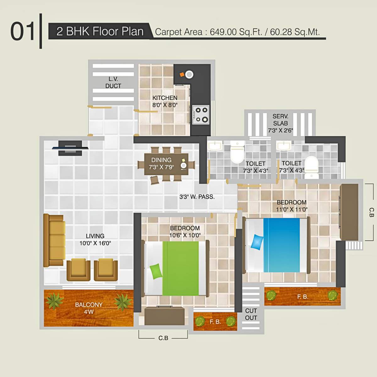 Highland-Park-Floor-Plan-2-BHK-649-Sqft